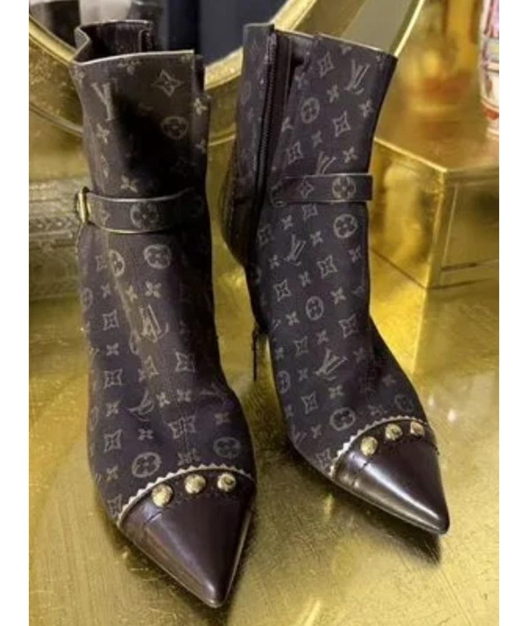 LOUIS VUITTON Коричневые ботильоны, фото 2