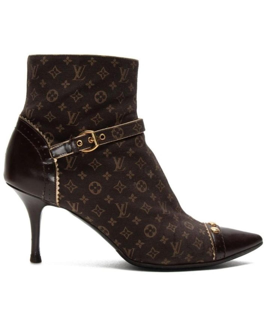 LOUIS VUITTON Коричневые ботильоны, фото 5