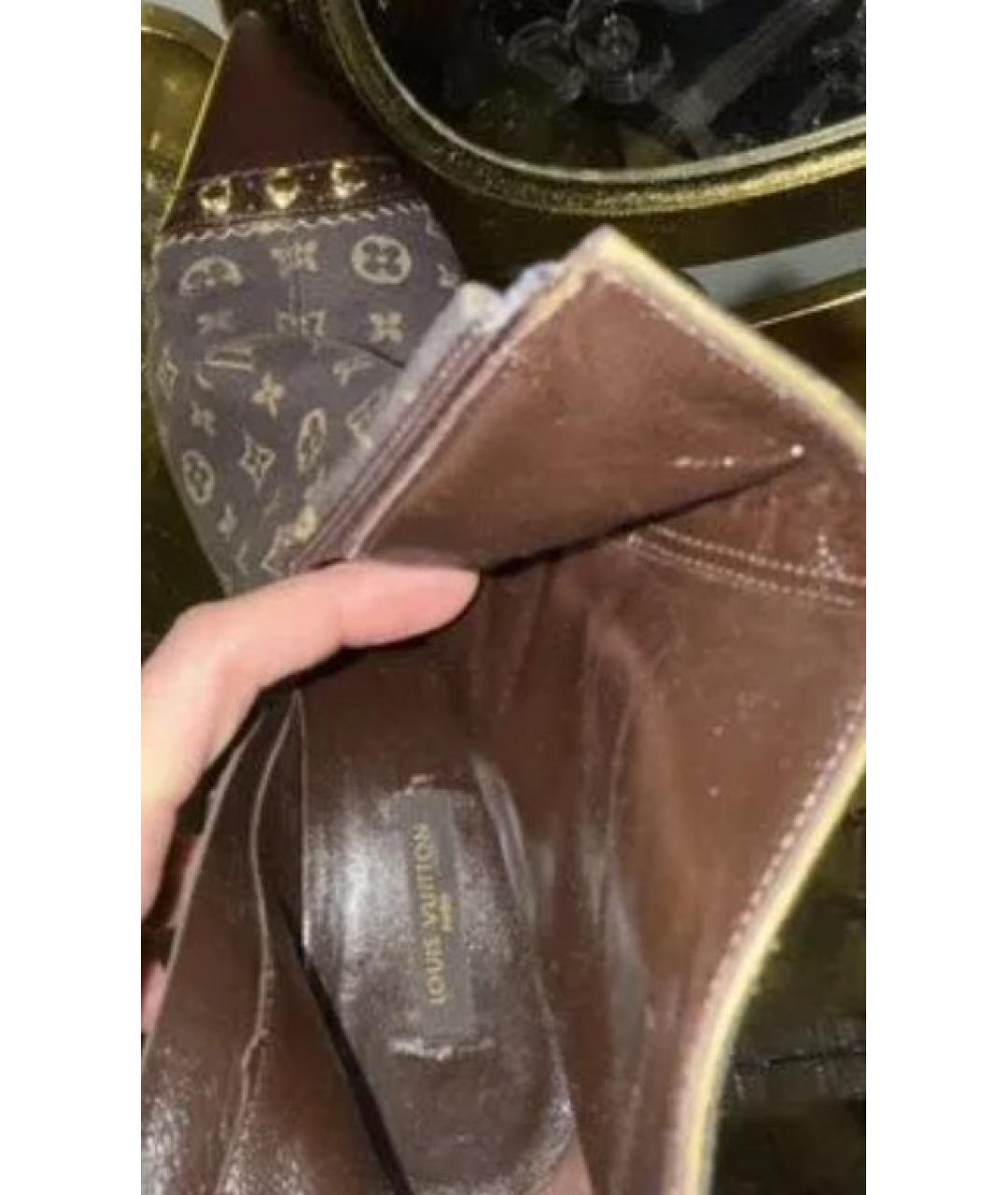 LOUIS VUITTON Коричневые ботильоны, фото 4