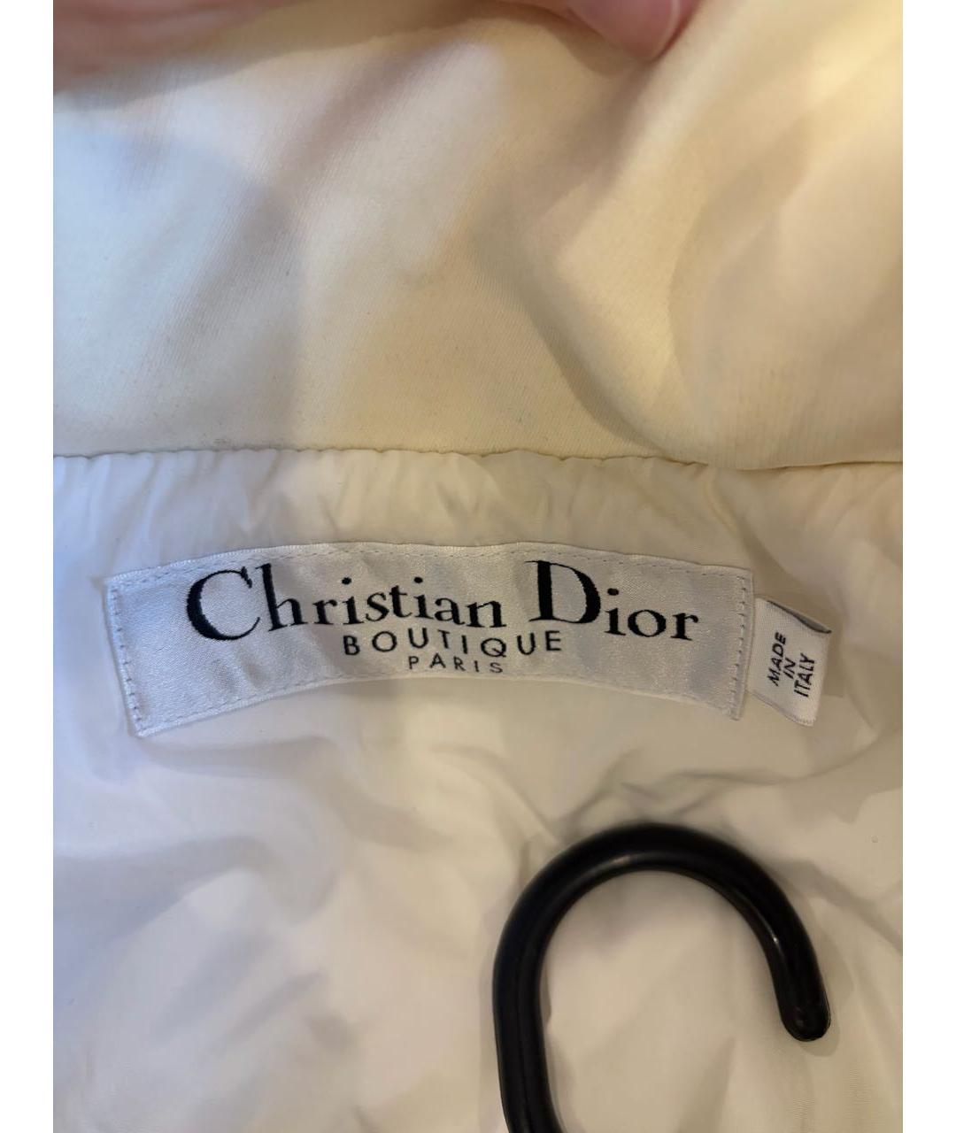 CHRISTIAN DIOR Белая синтетическая куртка, фото 3
