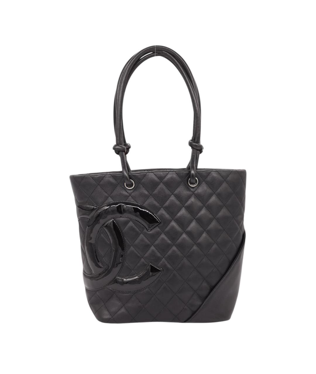 CHANEL Черная кожаная сумка тоут, фото 9