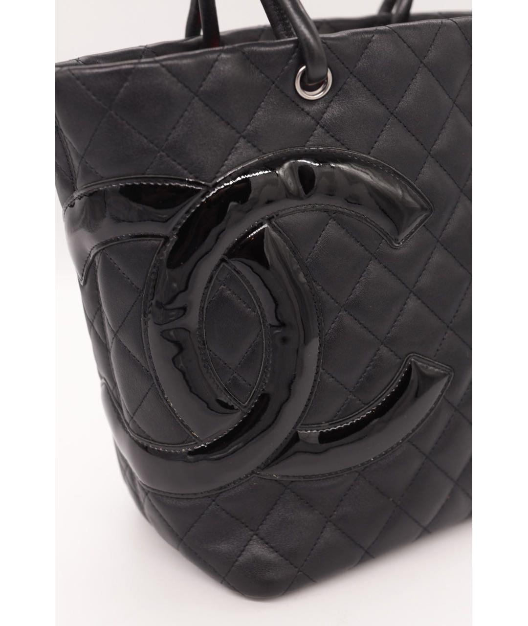 CHANEL Черная кожаная сумка тоут, фото 7