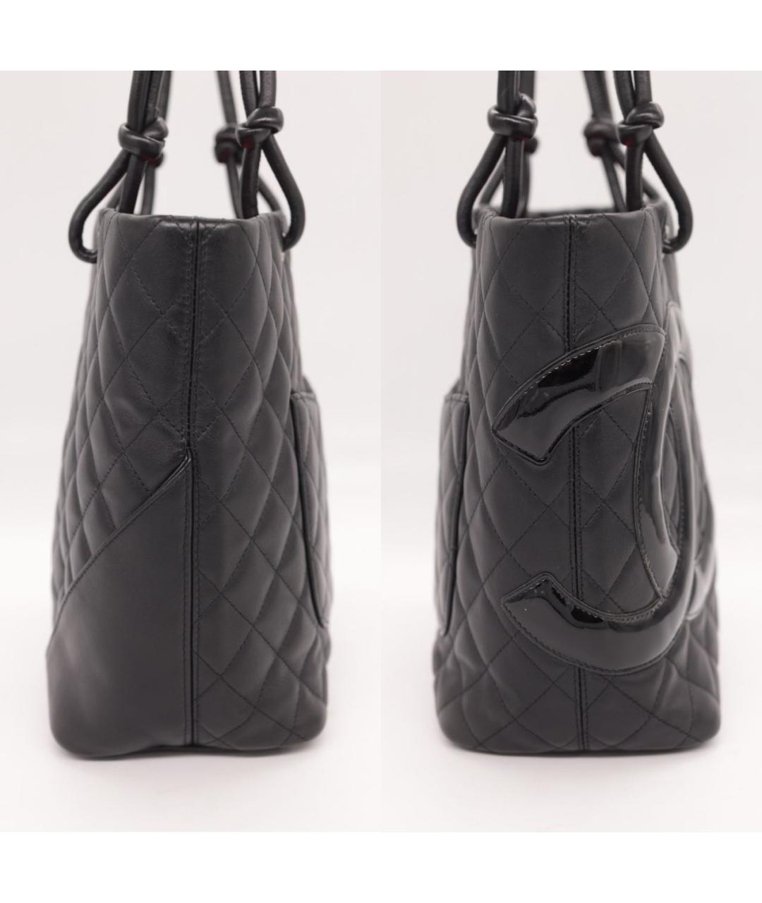 CHANEL Черная кожаная сумка тоут, фото 3