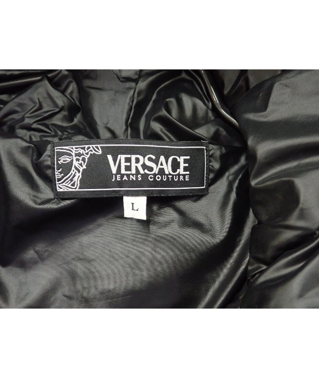 VERSACE JEANS COUTURE Черная полиэстеровая куртка, фото 8