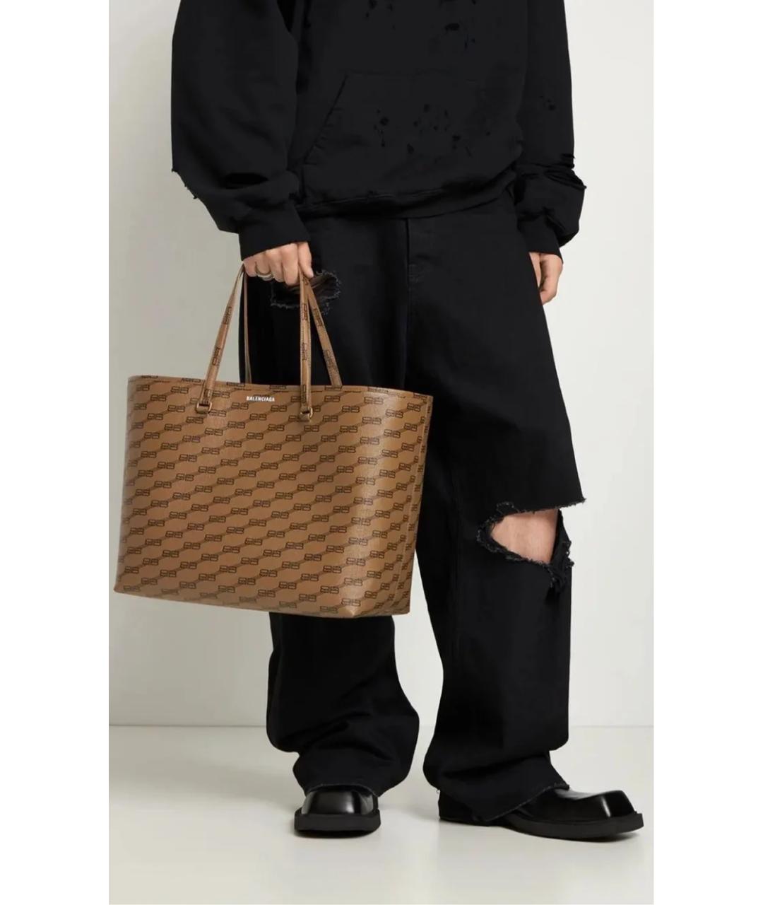 BALENCIAGA Коричневая сумка тоут, фото 4
