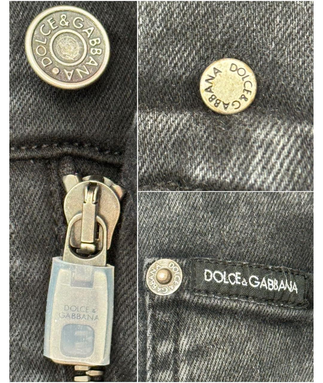 DOLCE&GABBANA Серые хлопко-эластановые джинсы скинни, фото 3