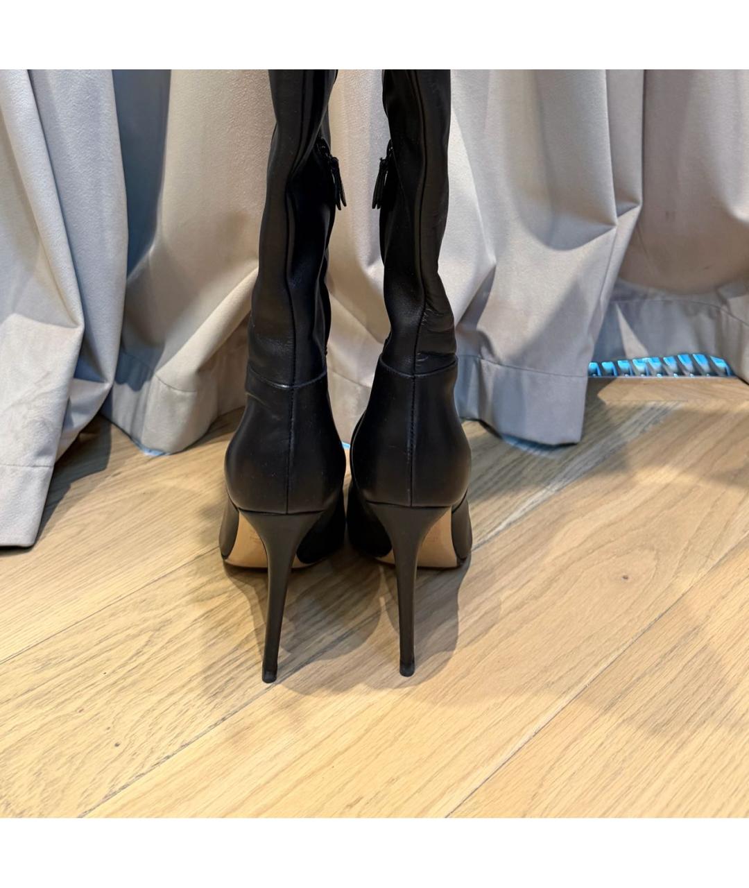 CASADEI Черные кожаные ботфорты, фото 4