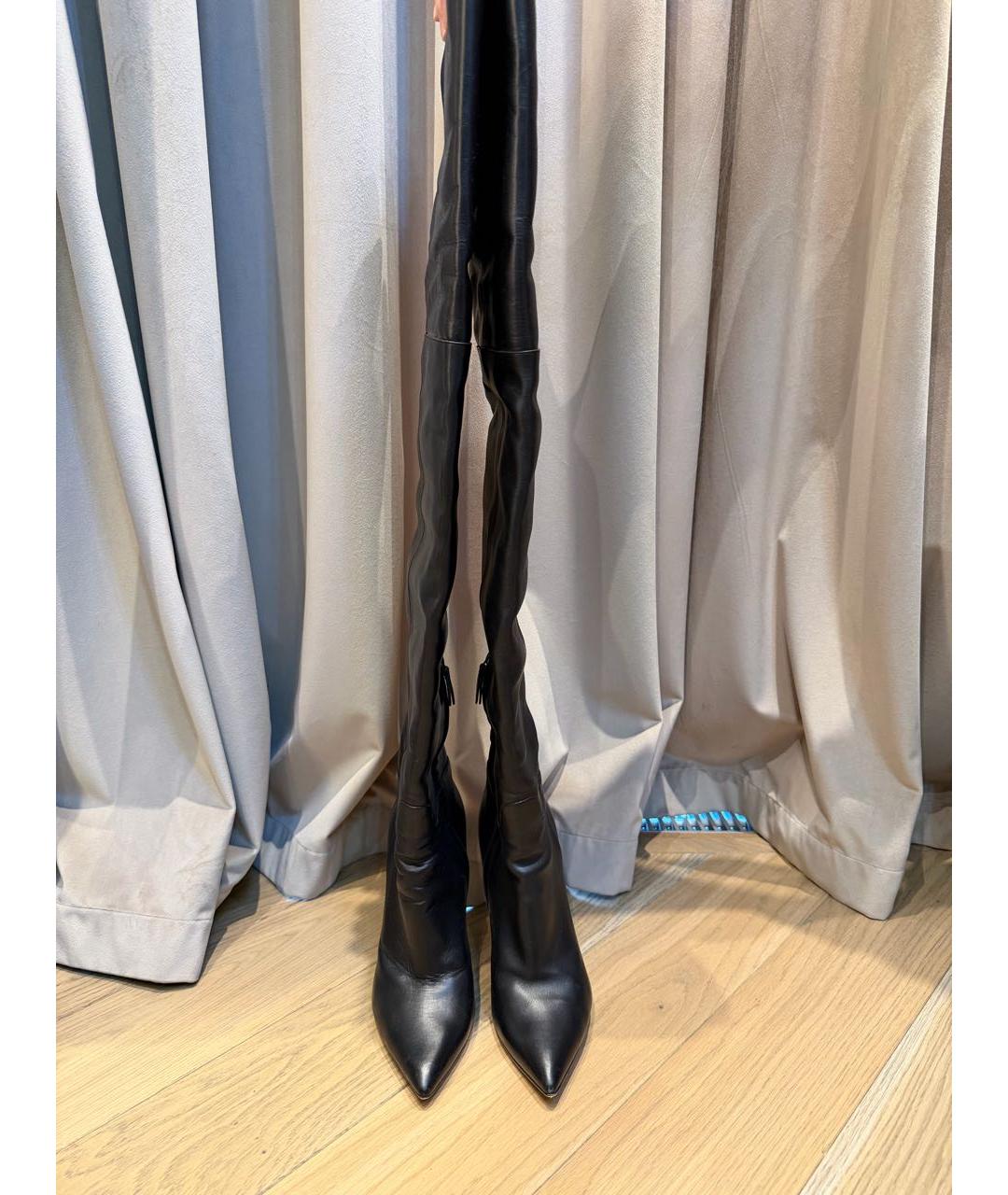 CASADEI Черные кожаные ботфорты, фото 3