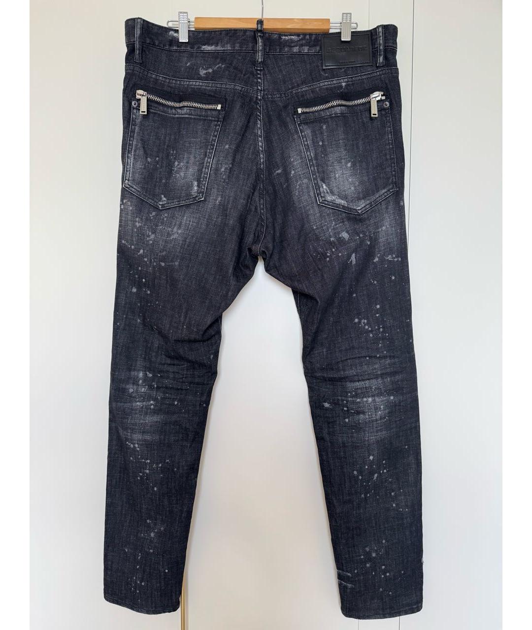 DSQUARED2 Серые хлопко-эластановые джинсы скинни, фото 2