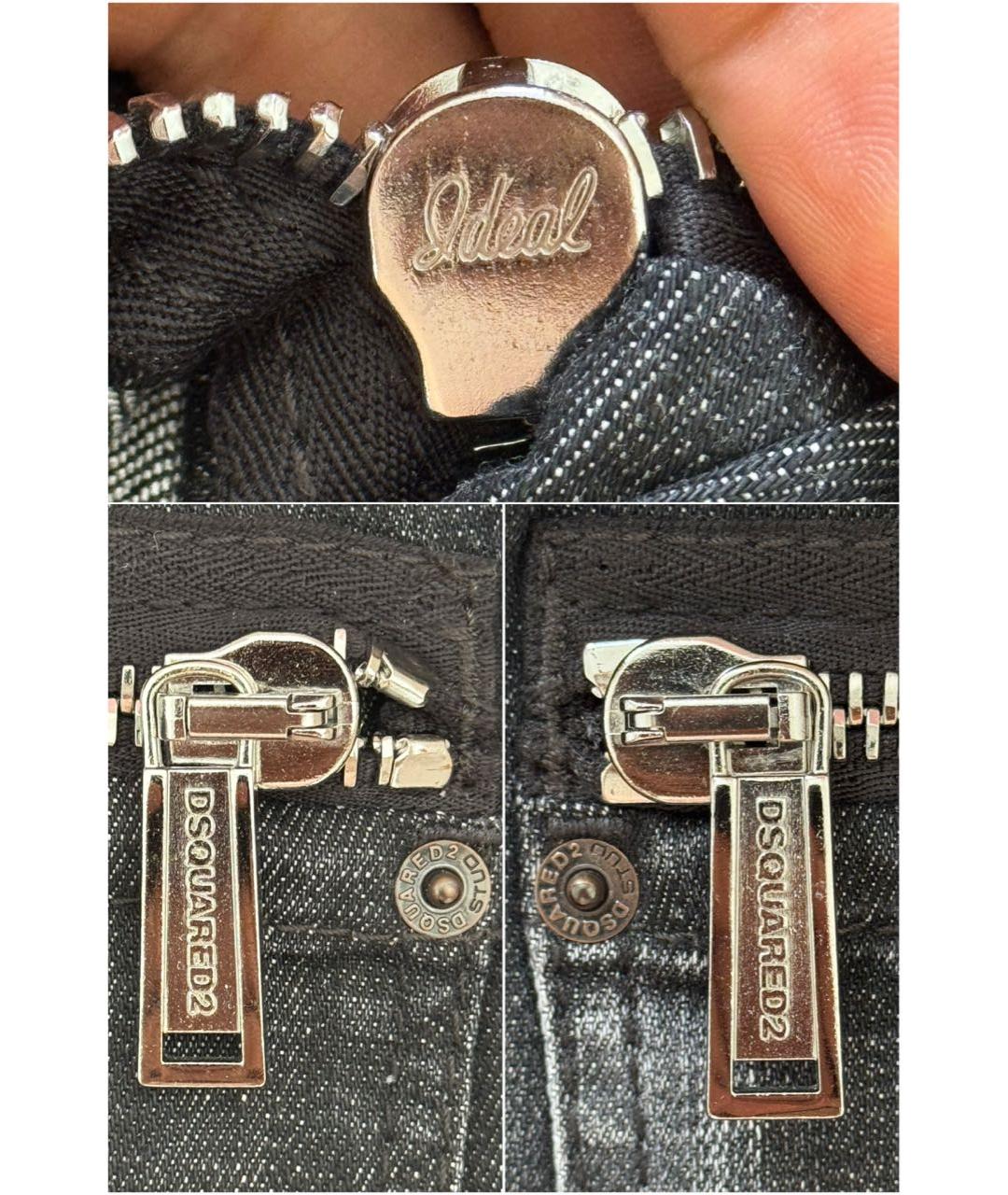 DSQUARED2 Серые хлопко-эластановые джинсы скинни, фото 3