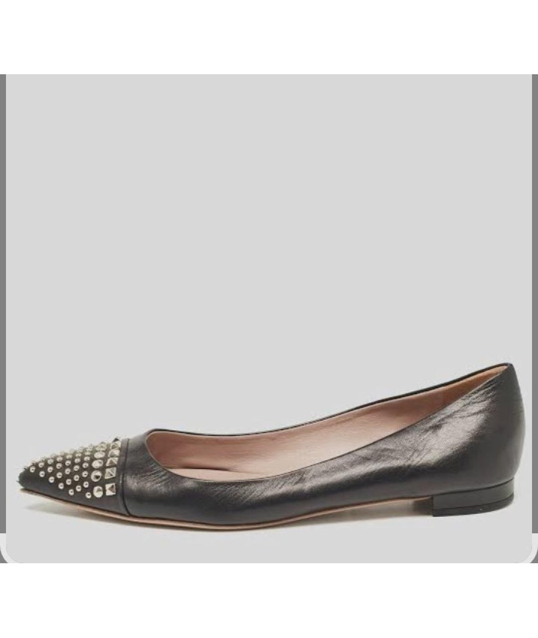 GUCCI Черные кожаные балетки, фото 4
