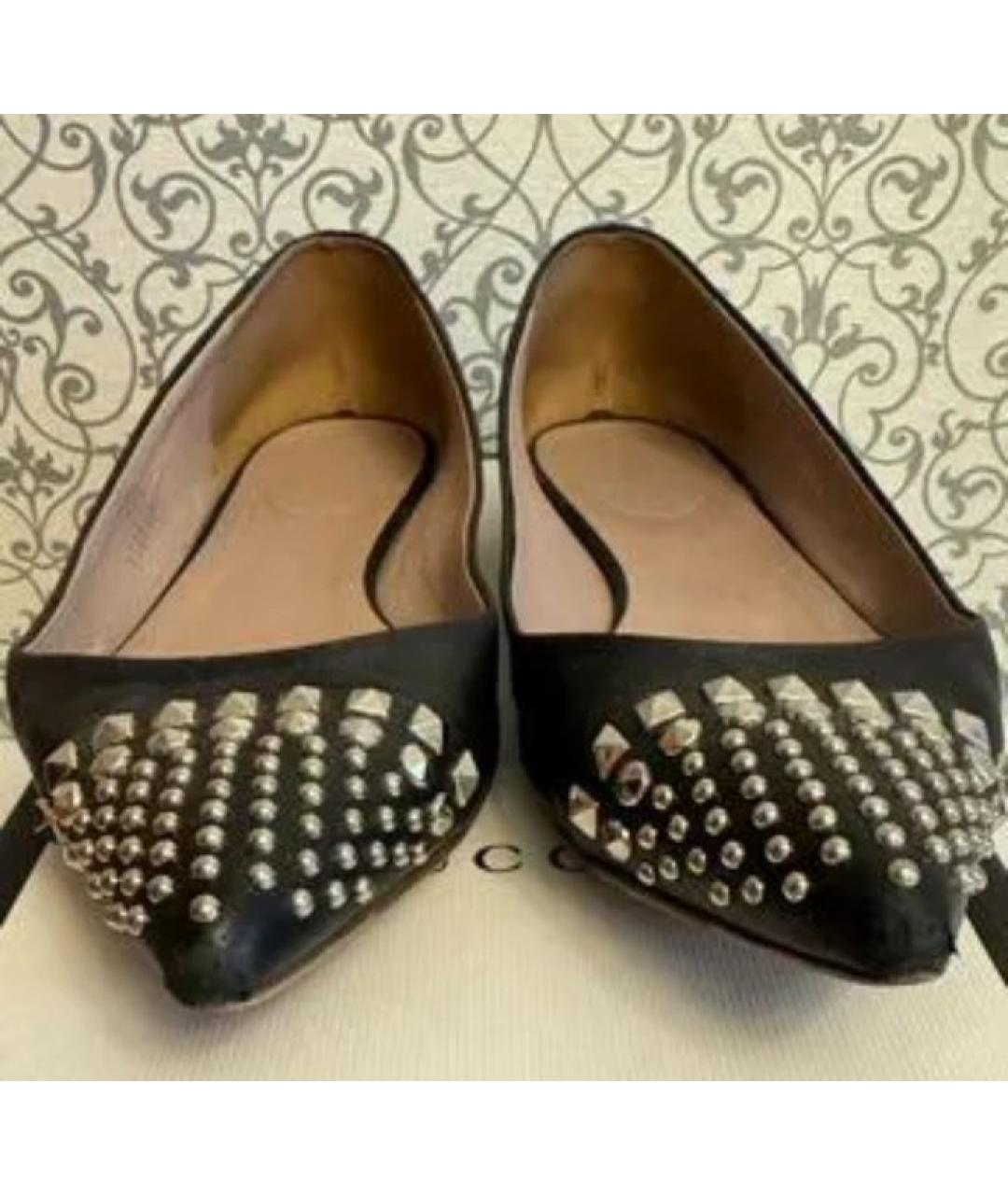 GUCCI Черные кожаные балетки, фото 2