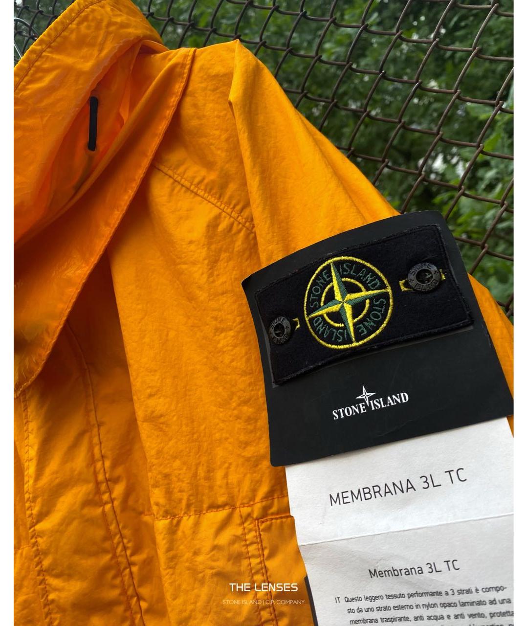 STONE ISLAND Горчичная полиуретановая куртка, фото 8