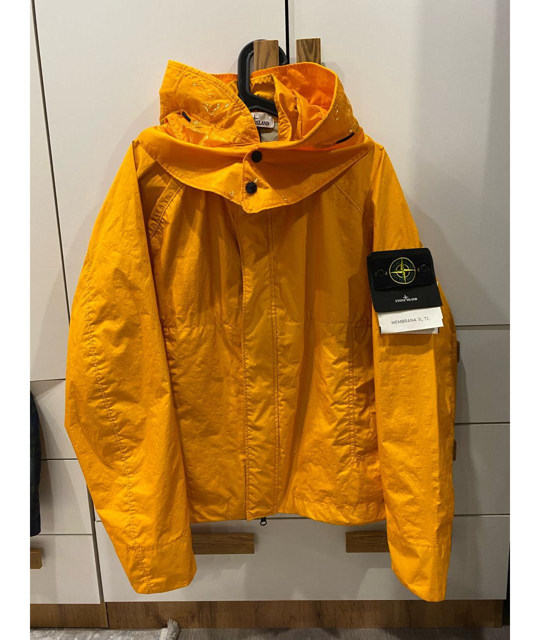 STONE ISLAND Горчичная полиуретановая куртка, фото 9