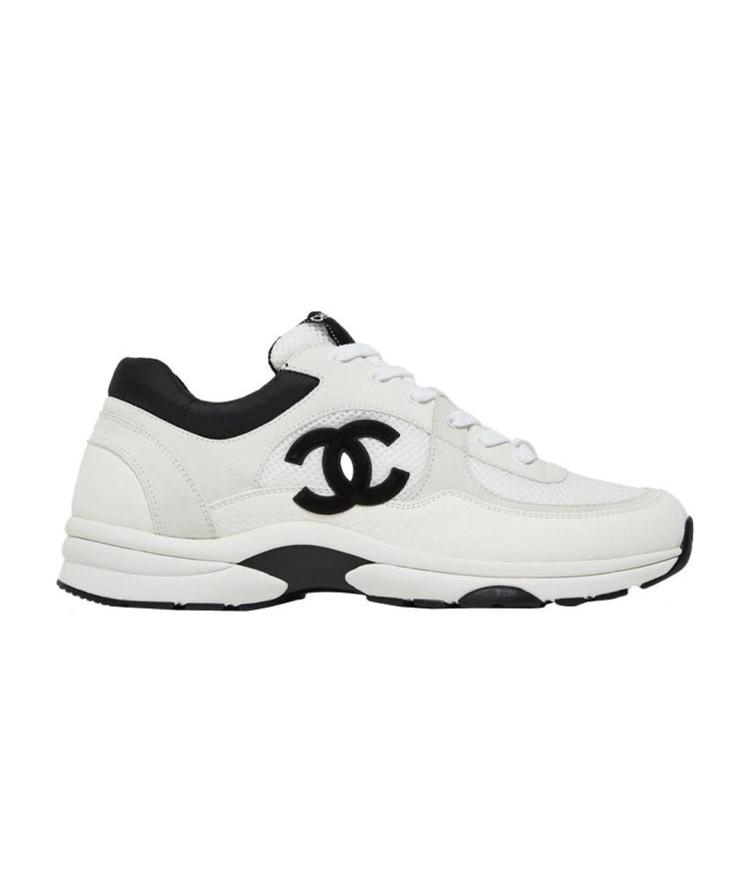 CHANEL Белые кожаные кеды, фото 5
