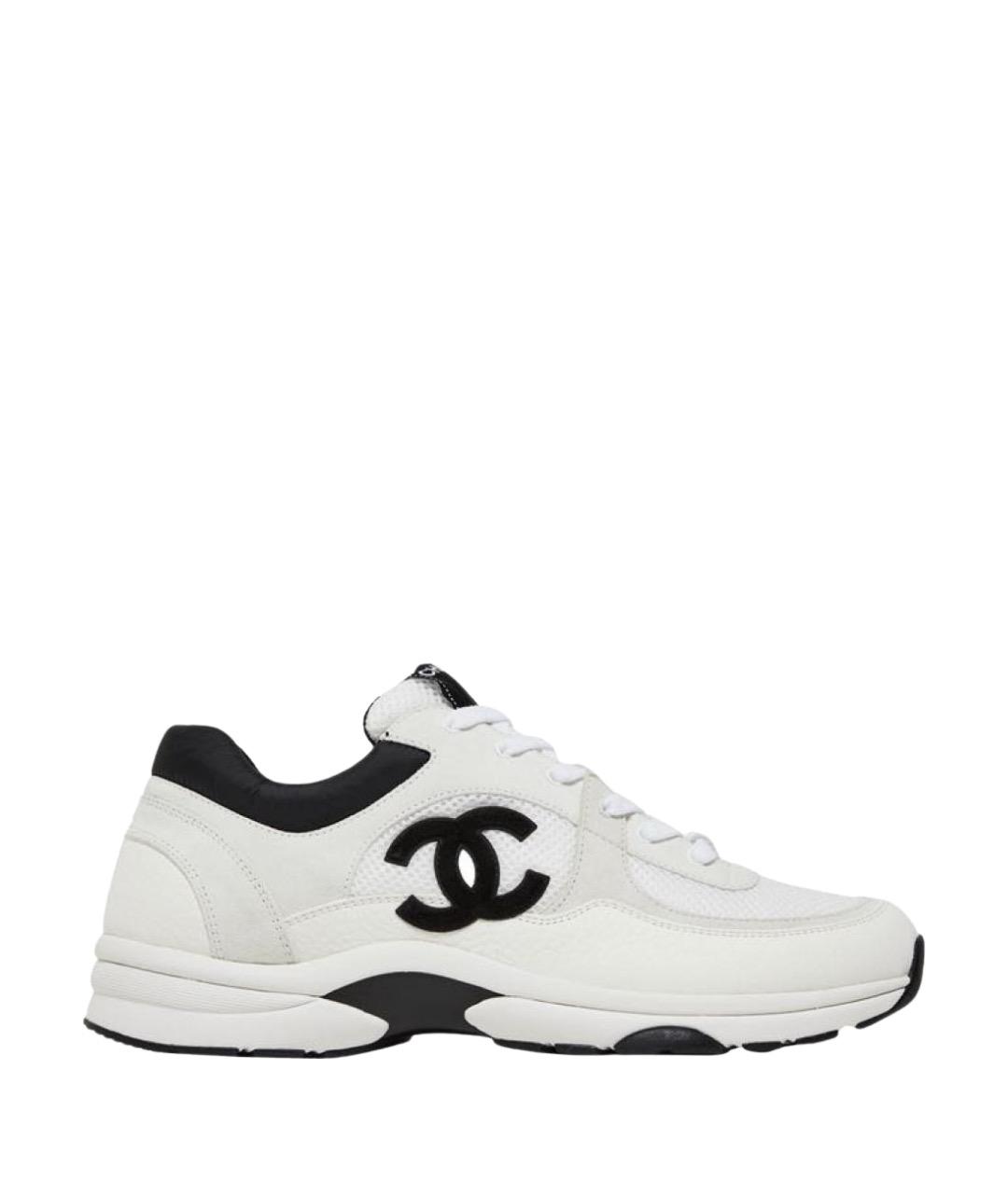 CHANEL Белые кожаные кеды, фото 1