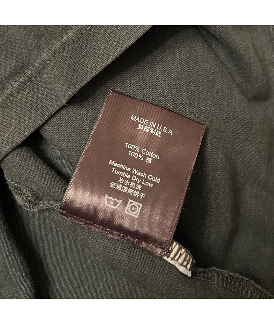 RHUDE Антрацитовая хлопковая футболка, фото 5