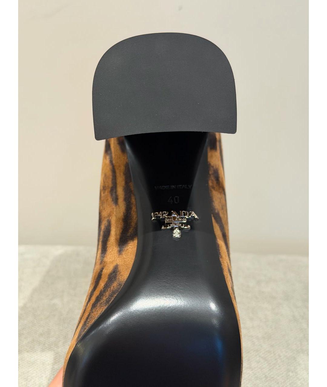PRADA Коричневые туфли, фото 6