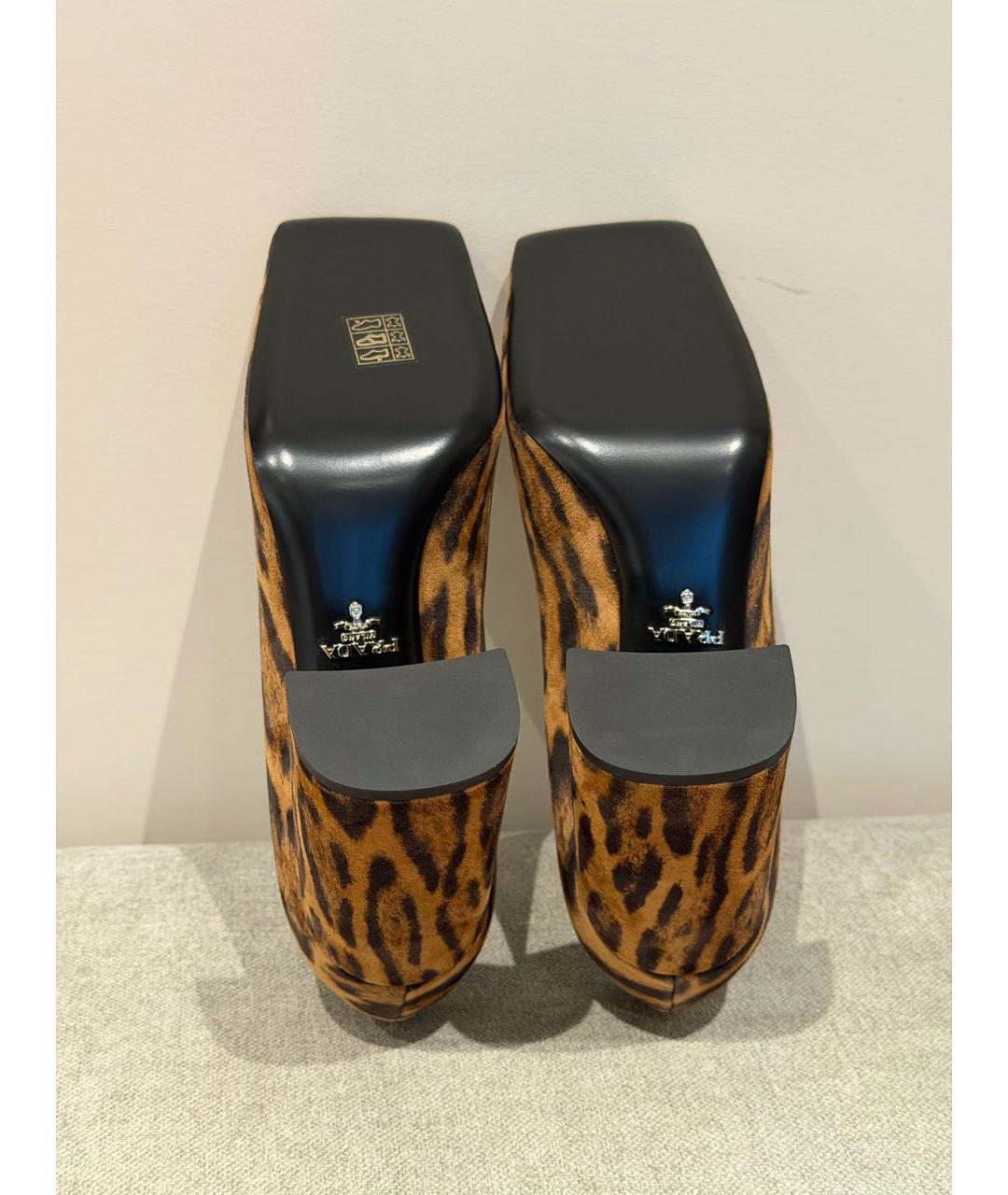 PRADA Коричневые туфли, фото 5