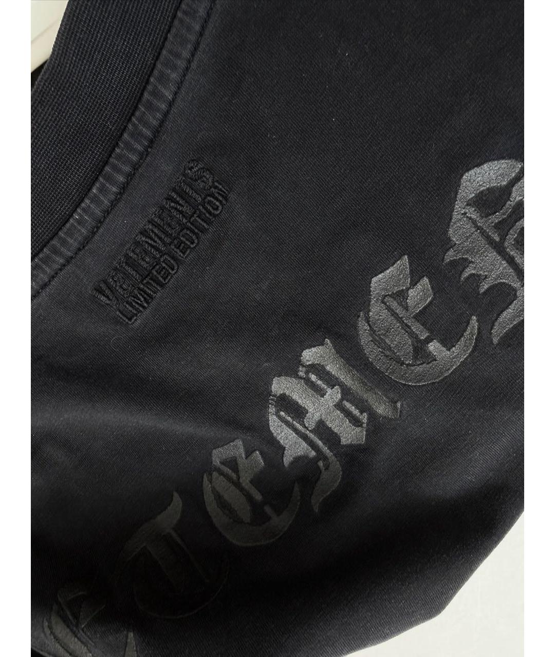 VETEMENTS Антрацитовая хлопковая футболка, фото 4