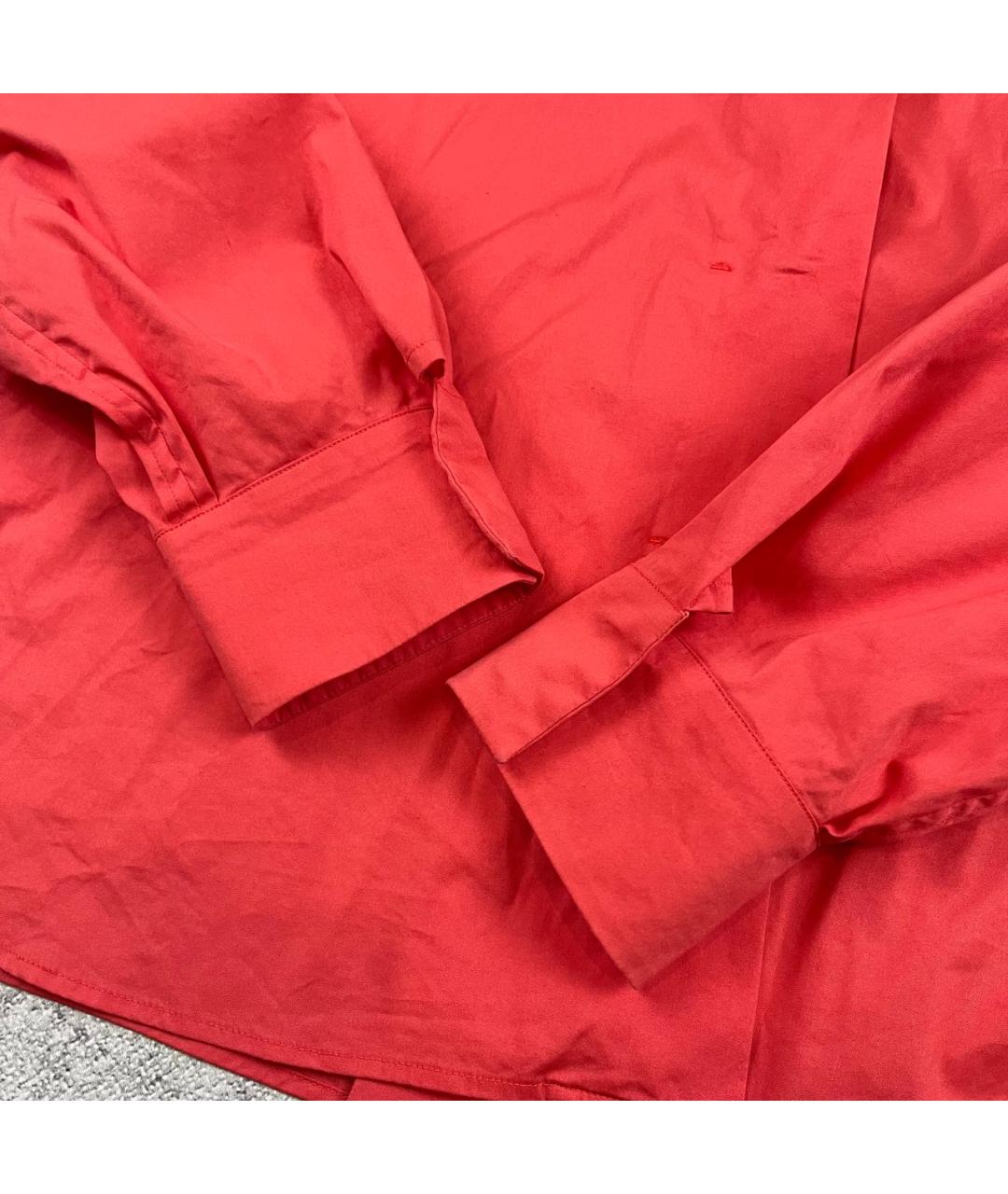 JIL SANDER Коралловая хлопковая рубашка, фото 7