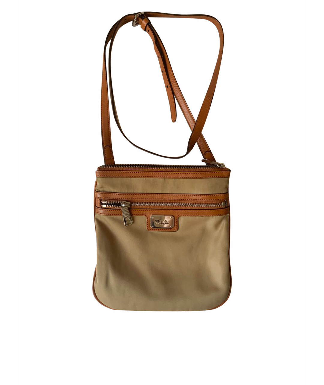 RALPH LAUREN Бежевая синтетическая сумка тоут, фото 1