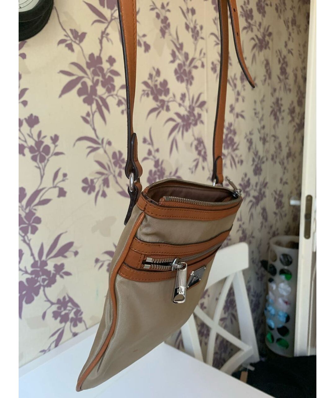 RALPH LAUREN Бежевая синтетическая сумка тоут, фото 2