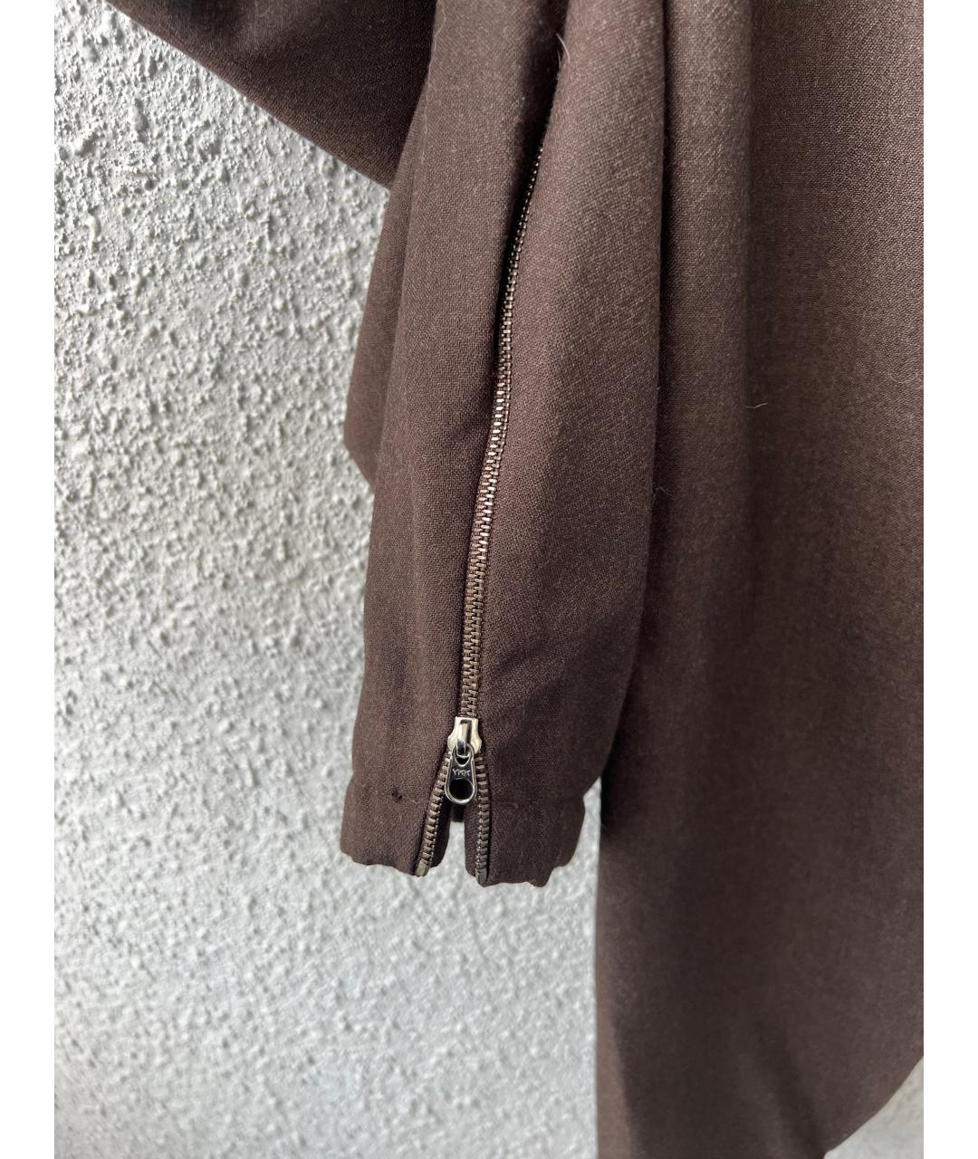 BRUNELLO CUCINELLI Коричневые шерстяные брюки узкие, фото 2