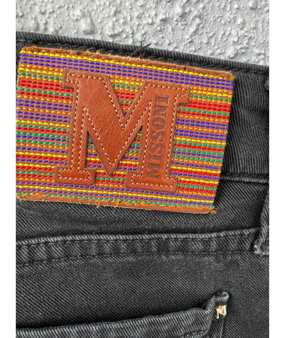 MISSONI Черные хлопковые джинсы слим, фото 5