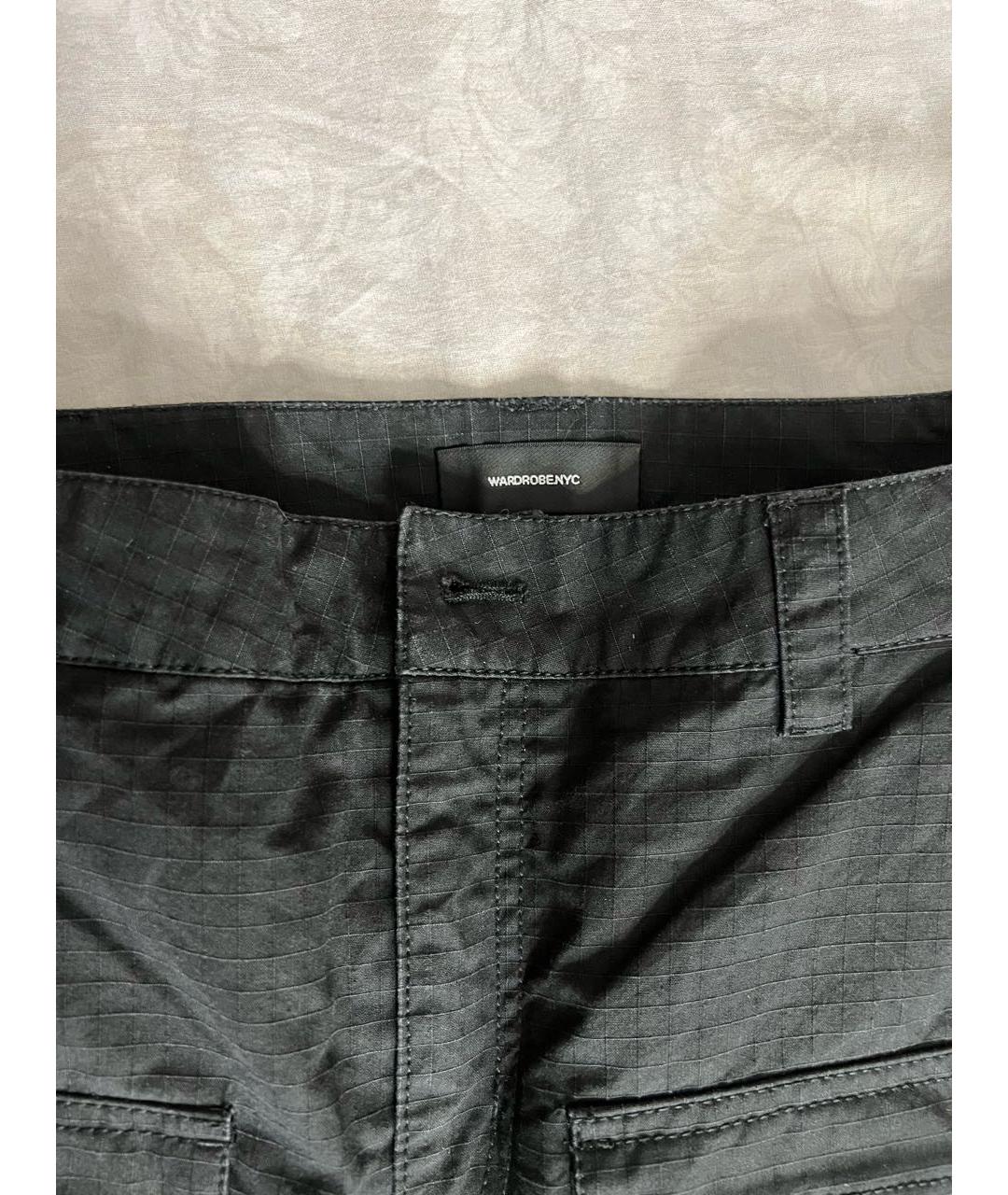 WARDROBE.NYC Антрацитовая хлопковая юбка мини, фото 3