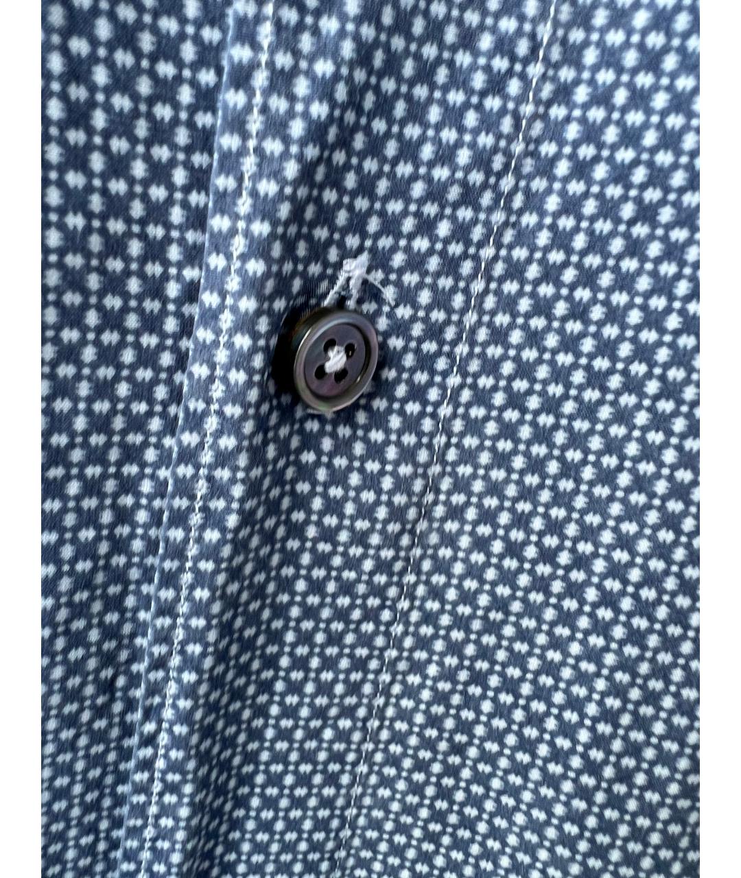 ERMENEGILDO ZEGNA XXX Голубая хлопко-шелковая классическая рубашка, фото 2