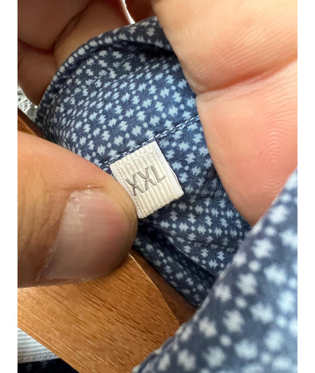 ERMENEGILDO ZEGNA XXX Голубая хлопко-шелковая классическая рубашка, фото 4