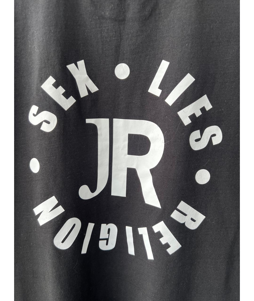 JOHN RICHMOND Черная хлопковая футболка, фото 3