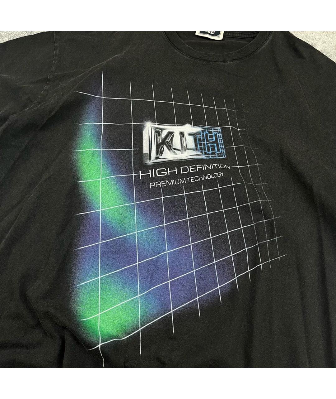 KITH Антрацитовая хлопковая футболка, фото 2