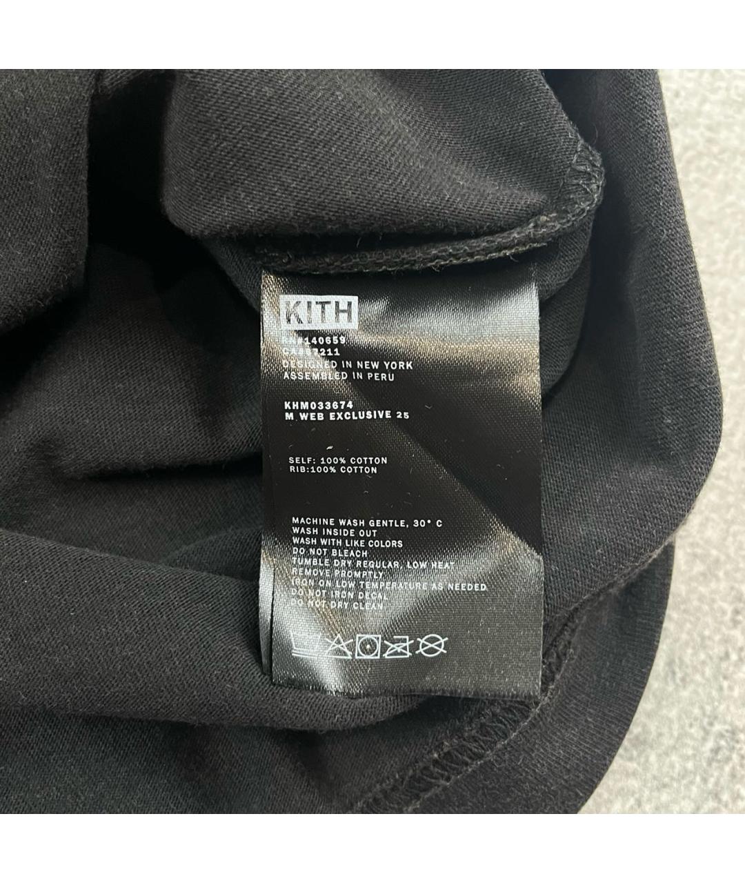KITH Антрацитовая хлопковая футболка, фото 4