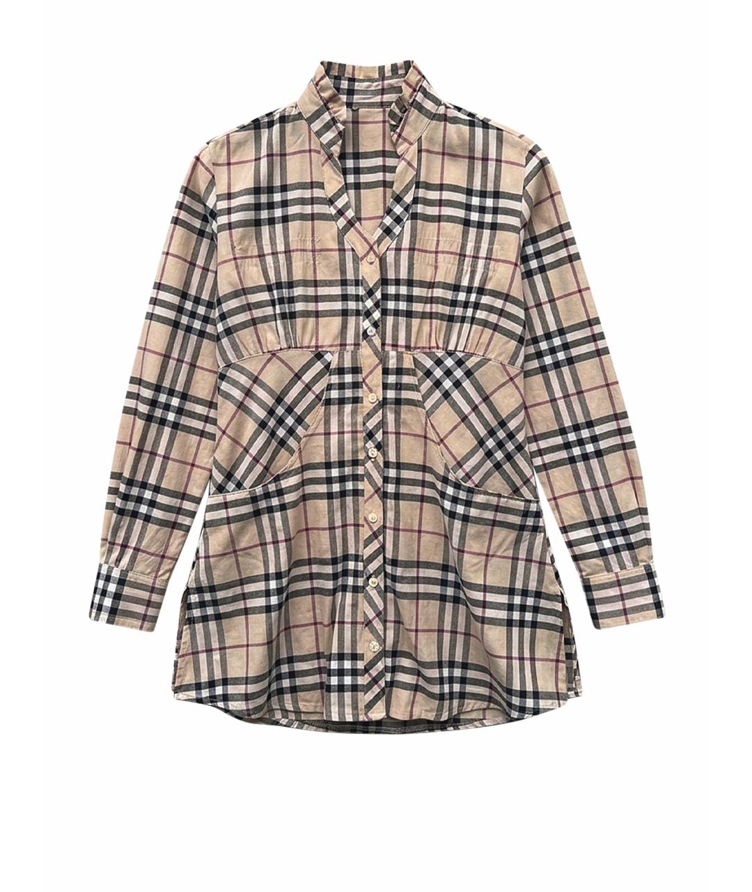 BURBERRY Бежевая хлопковая блузы, фото 1