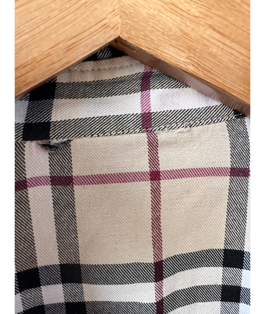 BURBERRY Бежевая хлопковая блузы, фото 3