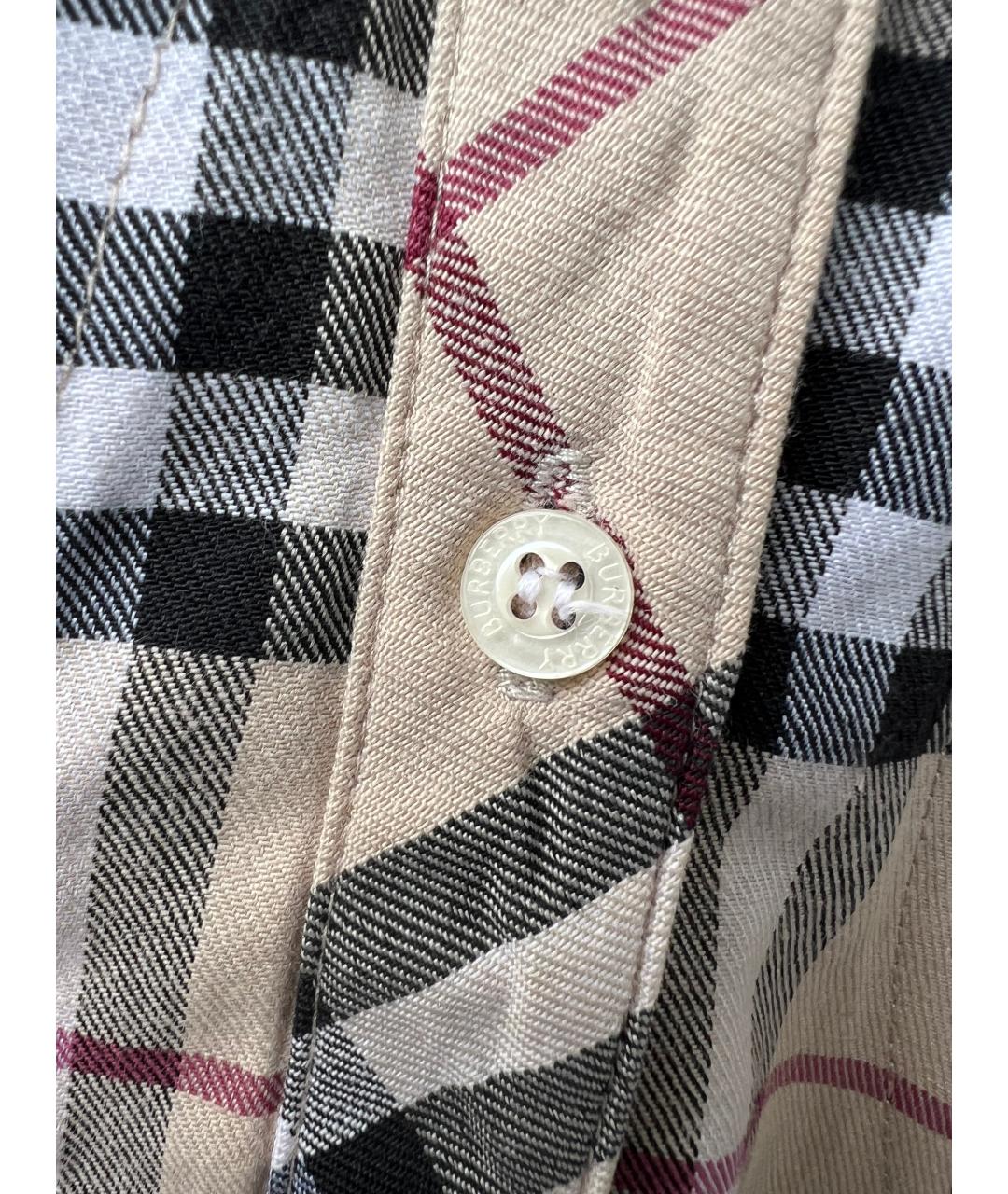 BURBERRY Бежевая хлопковая блузы, фото 2
