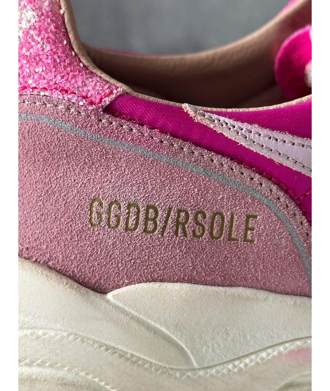 GOLDEN GOOSE Розовые замшевые кроссовки, фото 7
