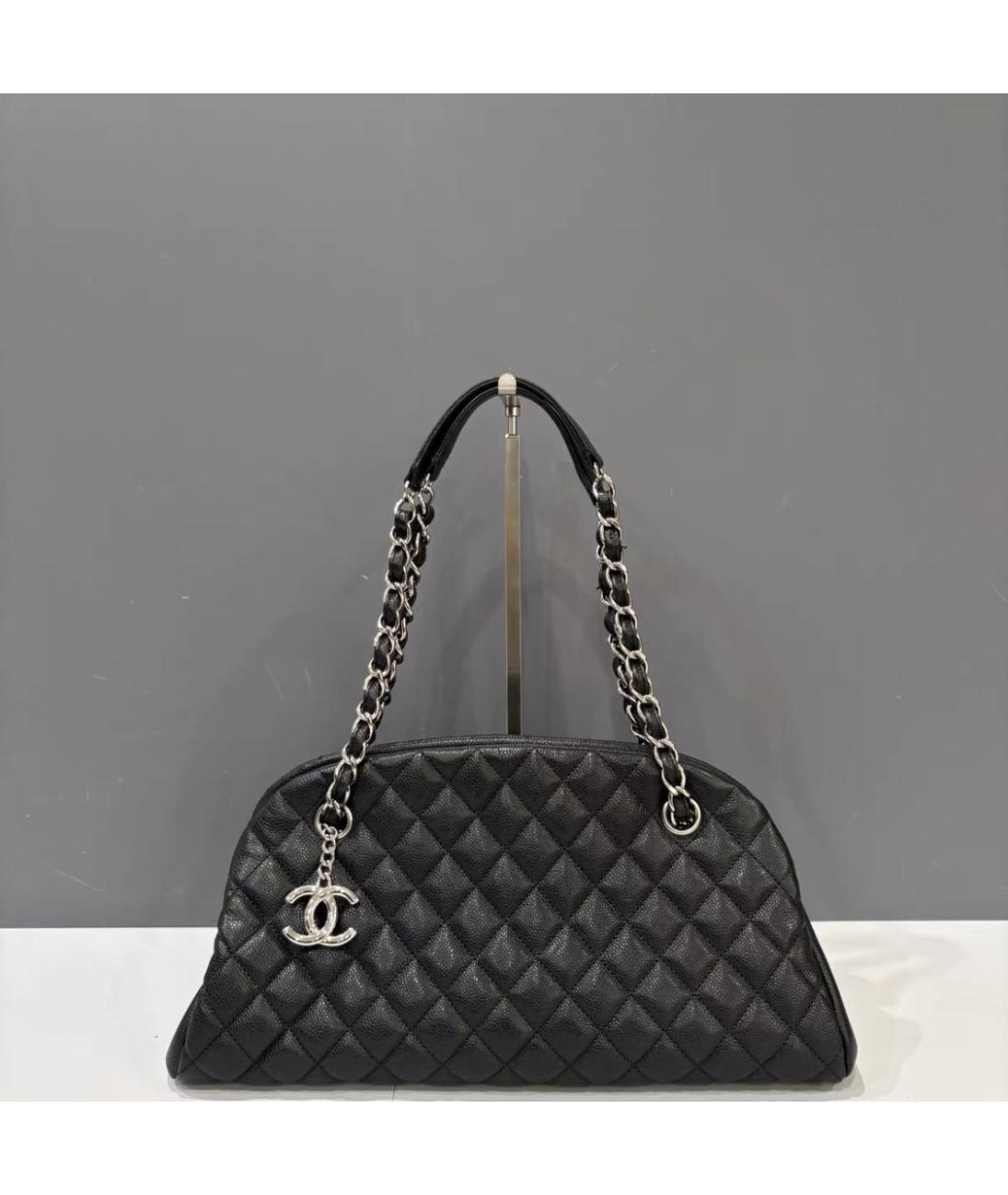 CHANEL Черная кожаная сумка через плечо, фото 6