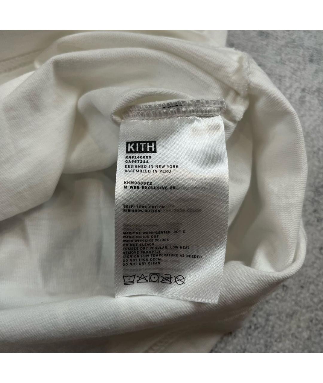 KITH Белая хлопковая футболка, фото 4