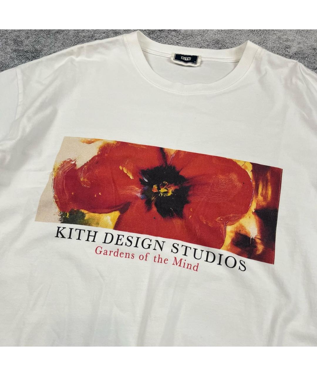 KITH Белая хлопковая футболка, фото 2