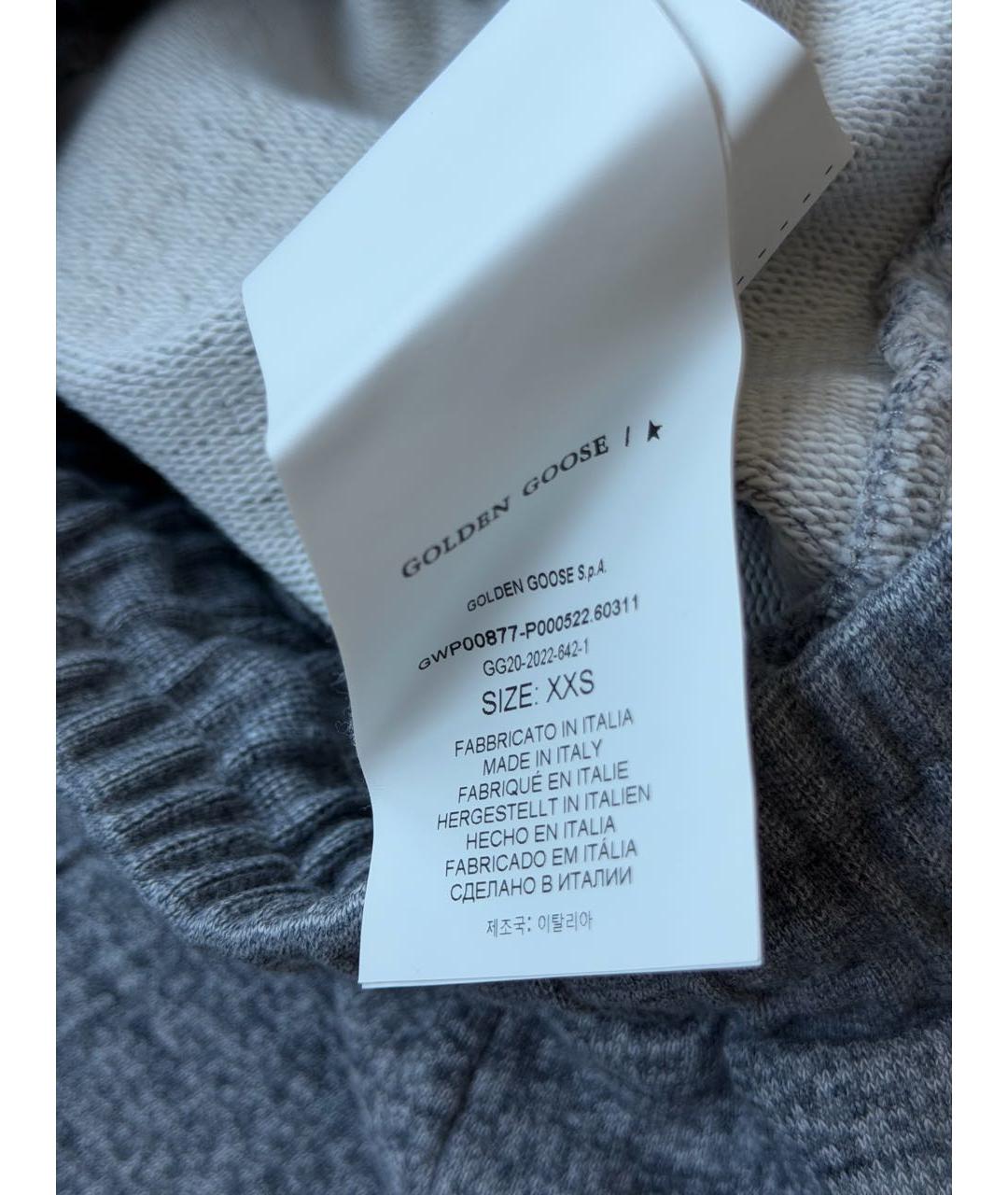 GOLDEN GOOSE Антрацитовые хлопковые спортивные брюки и шорты, фото 7
