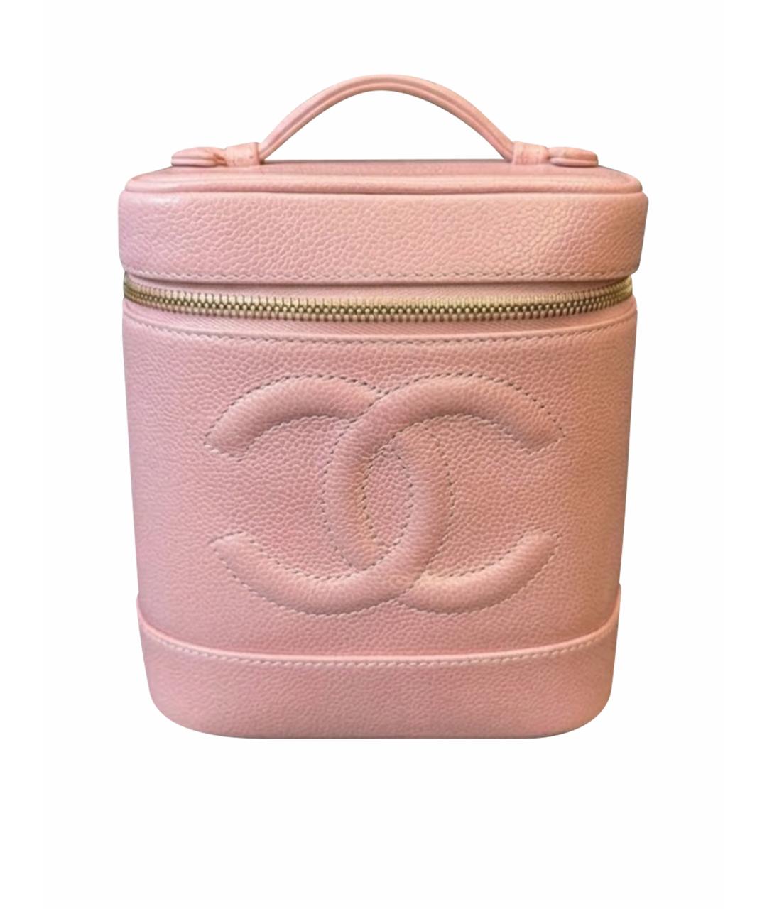 CHANEL Розовая кожаная сумка с короткими ручками, фото 1