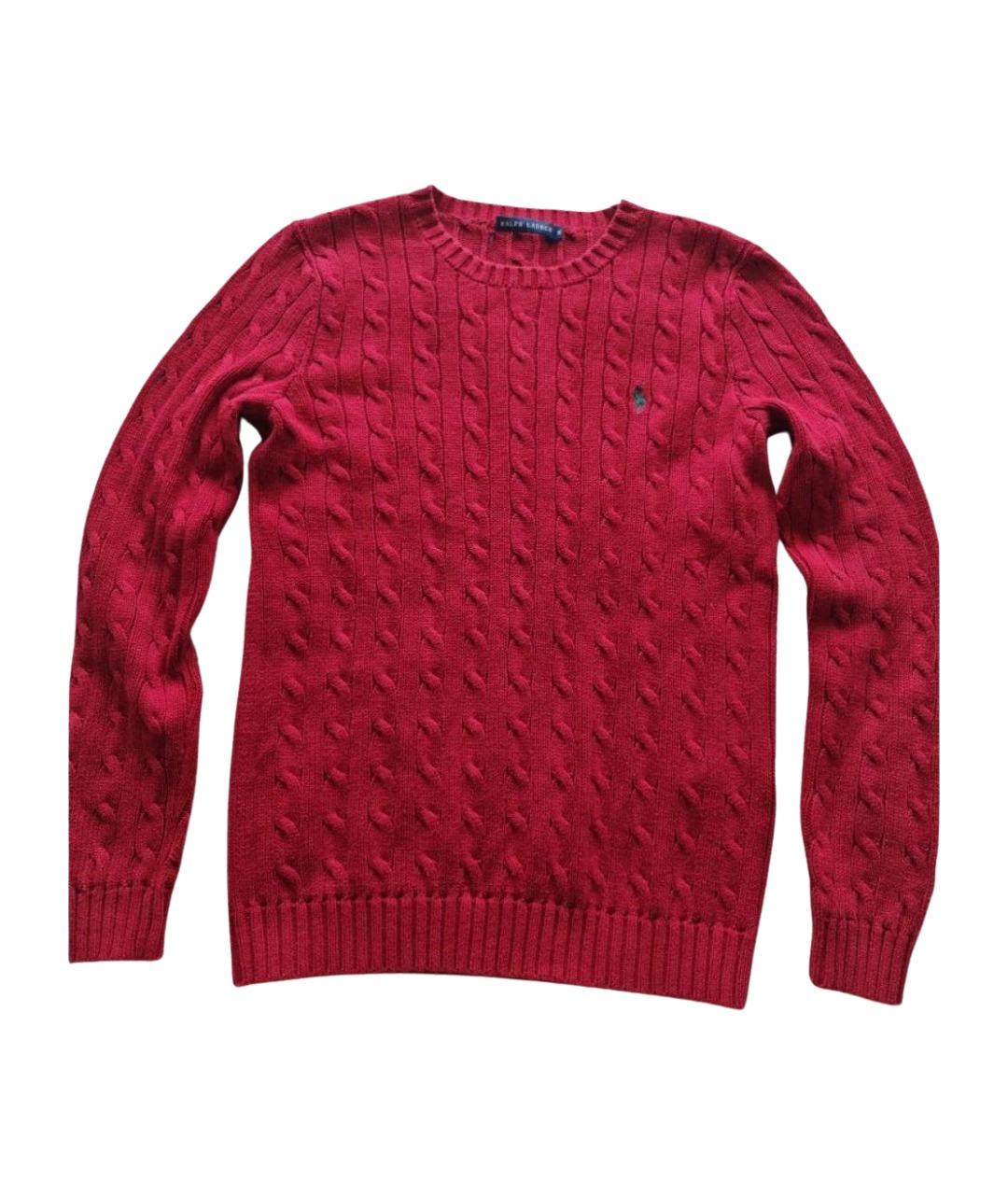 POLO RALPH LAUREN Бордовый хлопковый джемпер / свитер, фото 1