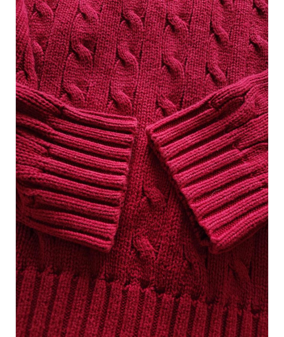 POLO RALPH LAUREN Бордовый хлопковый джемпер / свитер, фото 7