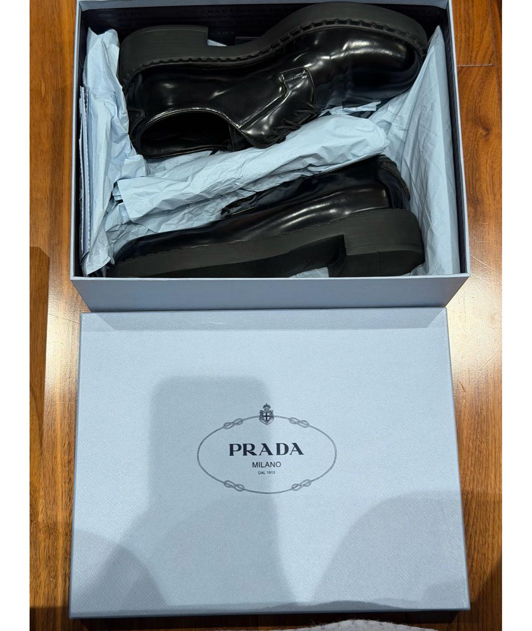 PRADA Черные кожаные лоферы, фото 6