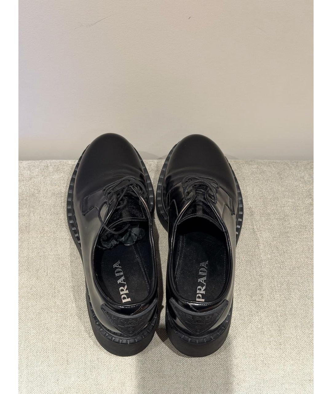 PRADA Черные кожаные лоферы, фото 3