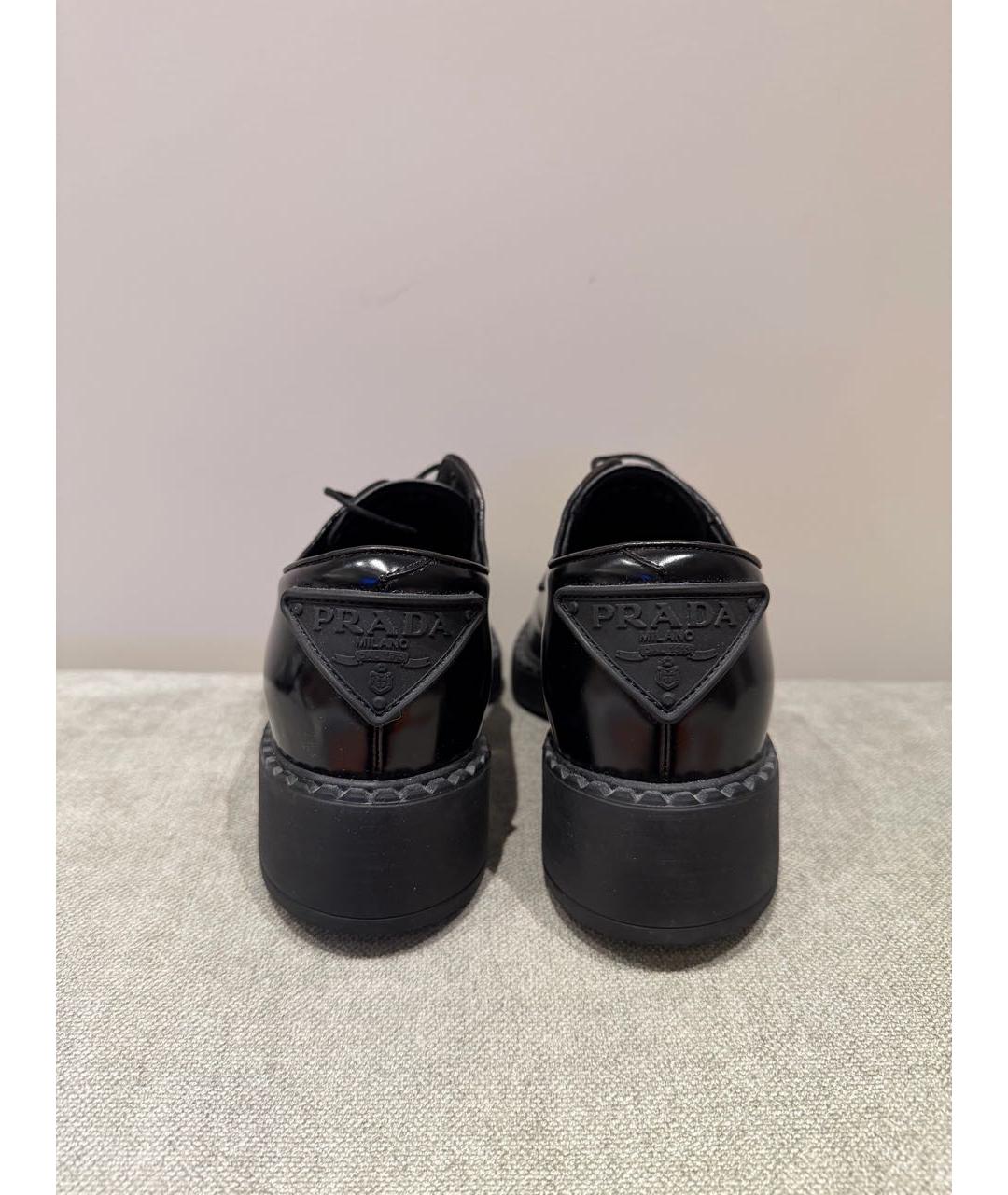 PRADA Черные кожаные лоферы, фото 4