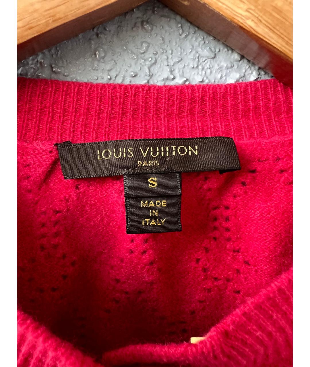LOUIS VUITTON Коралловый шерстяной кардиган, фото 3